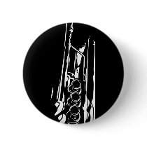 Abstract Jazz Trumpet Silhouette buttons