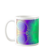Abstract Kaleidescope Hippie Spiral Fractal Patter mugs