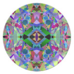 Abstract Kaleidoscope Pattern Party Plate