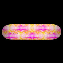 Abstract Kimono (PINK&YELLOW) Skateboard