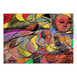 Abstract lady greeting card