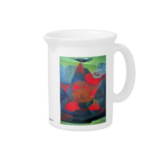 Abstract Landscape of Potosi Bolivia 21.9 x 27.6 Drink Pitcher
