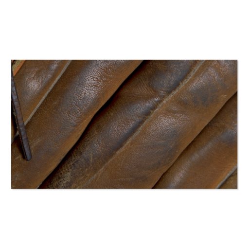 Abstract Leather baseball glove Business Card (back side)