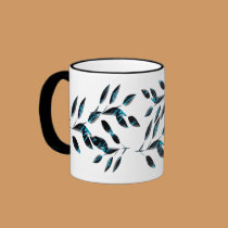 Abstract Leaves mugs by Perlyyyy Abstract Leaves mugs