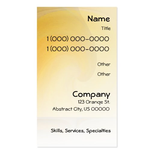 Abstract Lemon Popsicles 2 Business Card Template (back side)