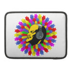 Abstract Lenin Head in Star Circle Macbook Pro Sleeves