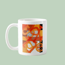 Abstract Letter Art Mug by Heard_ by Heard_ Abstract Letter Art Mug by Heard_