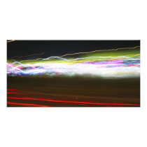 Abstract Light Trails Customized Photo Card
