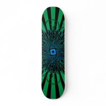 Abstract Lines and Spirals: Custom Skateboard