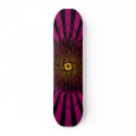 Abstract Lines and Spirals: Custom Skateboard