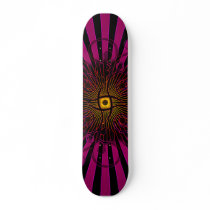 Abstract Lines and Spirals: Custom Skateboard