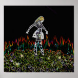 Abstract Lines Biomechannequin 1 Fire Candycorn Posters