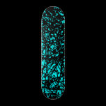 Abstract Lines - Cyan skateboards