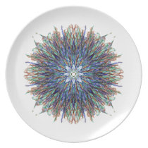 Abstract Lines Flower plates