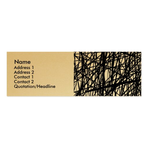 Abstract Lines - Gold Business Card