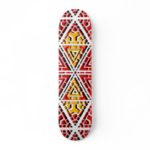 Abstract Lines: Red: Custom Skateboard