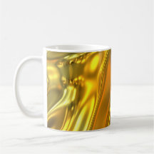 Abstract Liquid Gold Coffee Mugs