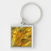Abstract Liquid Gold Keychain