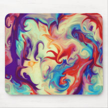 Abstract Liquid Paint Texture Mouse Pads