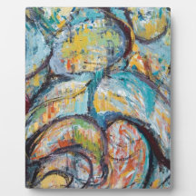 Abstract Living Fossils (abstract expressionism) Plaque