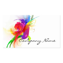 Abstract Lorikeet  Paint Splatters Business Cards