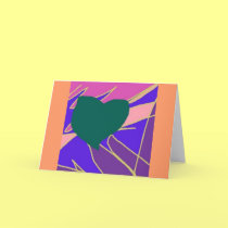 Abstract Love Heart cards