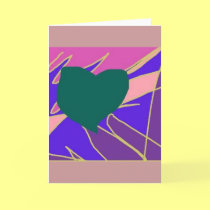 Abstract Love Heart cards