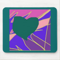 Abstract Love Heart mousepads