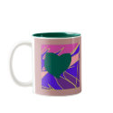Abstract Love Heart mugs
