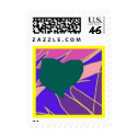 Abstract Love Heart postage