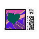 Abstract Love Heart postage