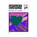 Abstract Love Heart postage
