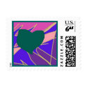 Abstract Love Heart postage