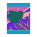 Abstract Love Heart postcards