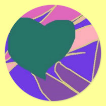 Abstract Love Heart stickers