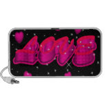abstract love pink ipod speaker