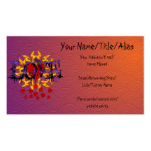 Abstract Love Valentine Business Card Template