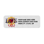Abstract Love Valentine Custom Return Address Label