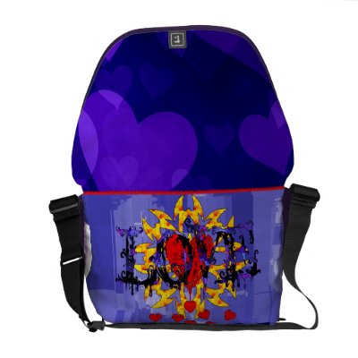 Abstract Love Valentine Courier Bags by orsobear