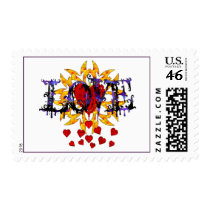 Abstract Love Valentine postage