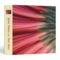 Abstract Macro Red and Pink Gerbera Flower 3 Ring Binder