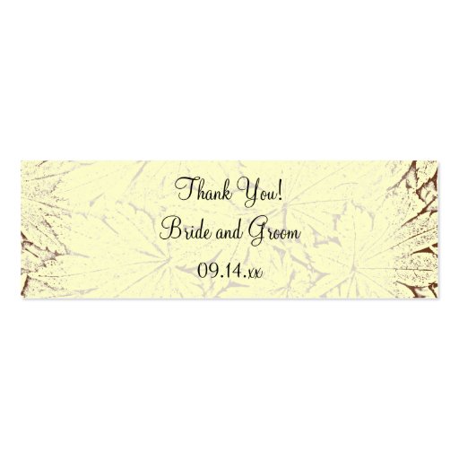 Abstract Maple Leaves Wedding Favor Tag Business Card