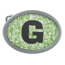 Abstract Marbleized Swirl Belt Buckle