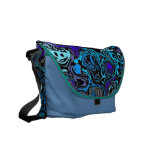 Abstract Mdnight Breeze Messenger Bag