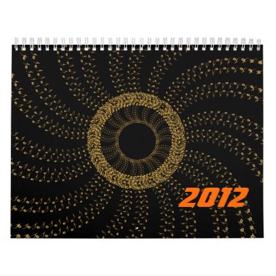 Abstract Melody flower Wall Calendars by Music_N_Eternity