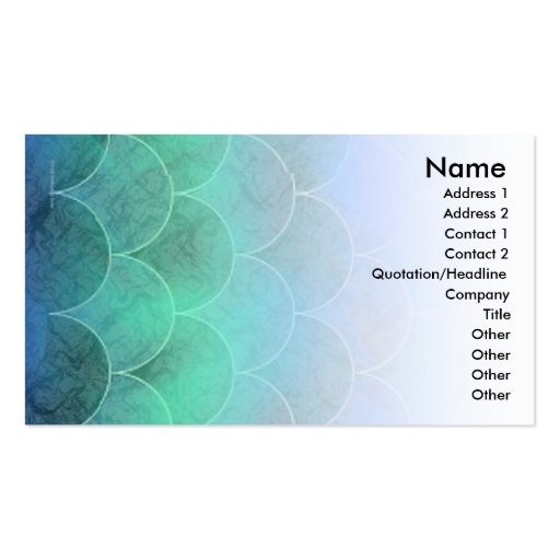 Abstract Mermaid's Scales Business Card (front side)