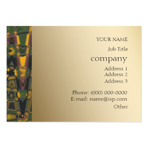 Abstract & Metallic Arty Business Profile Card Business Card Template (front side)