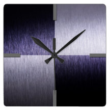 Abstract Modern Brushed Metal - Wall Clock