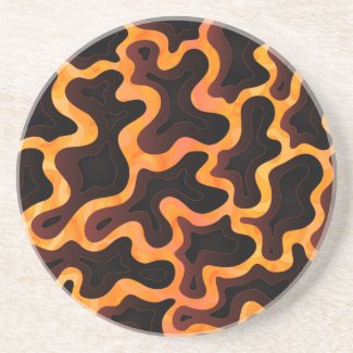 Abstract Molten Lava Coaster coaster