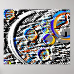 Abstract Moon Poster posters